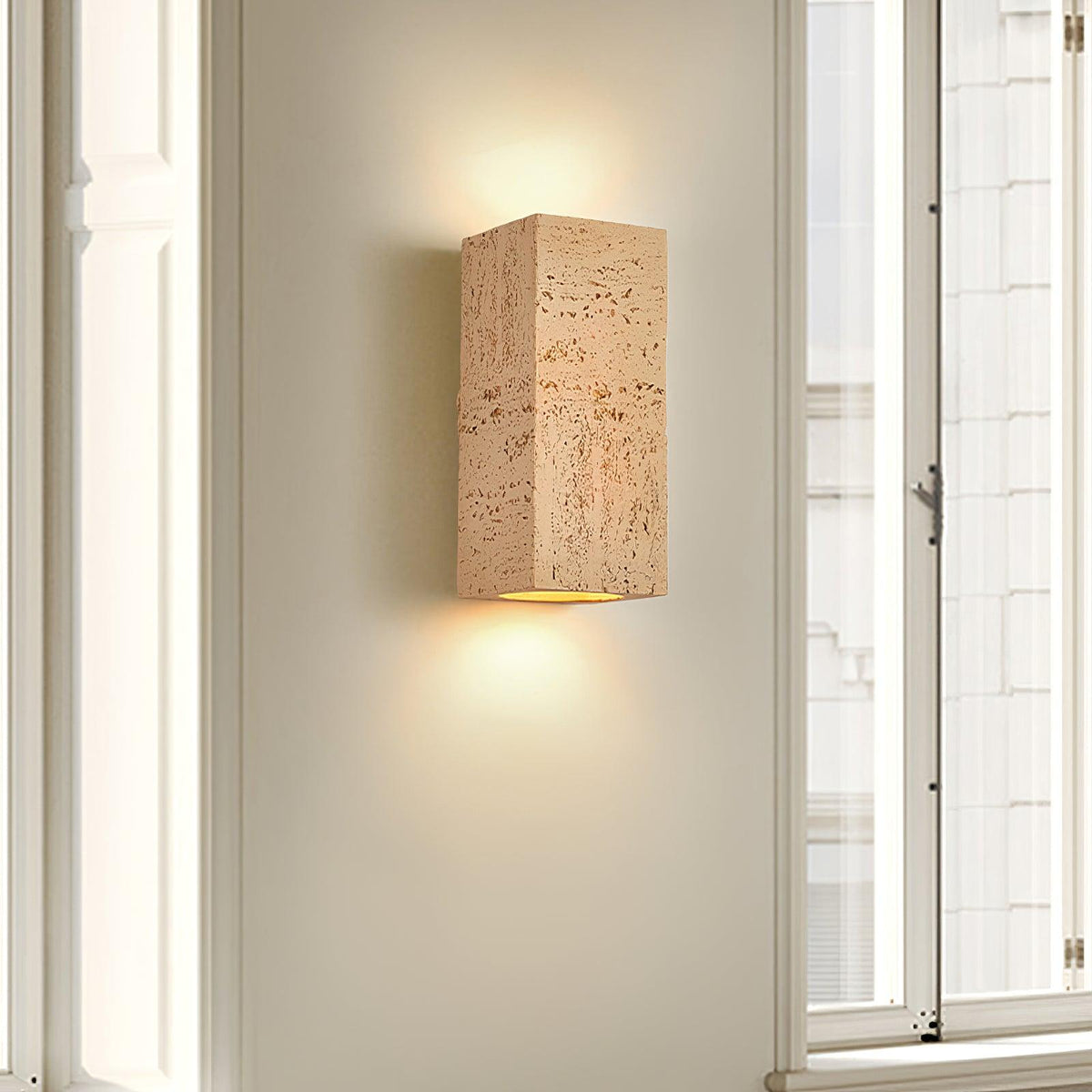 Veleraria aplique de pared moderno minimalista de material compuesto