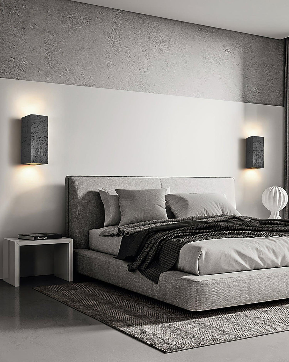 Veleraria aplique de pared moderno minimalista de material compuesto
