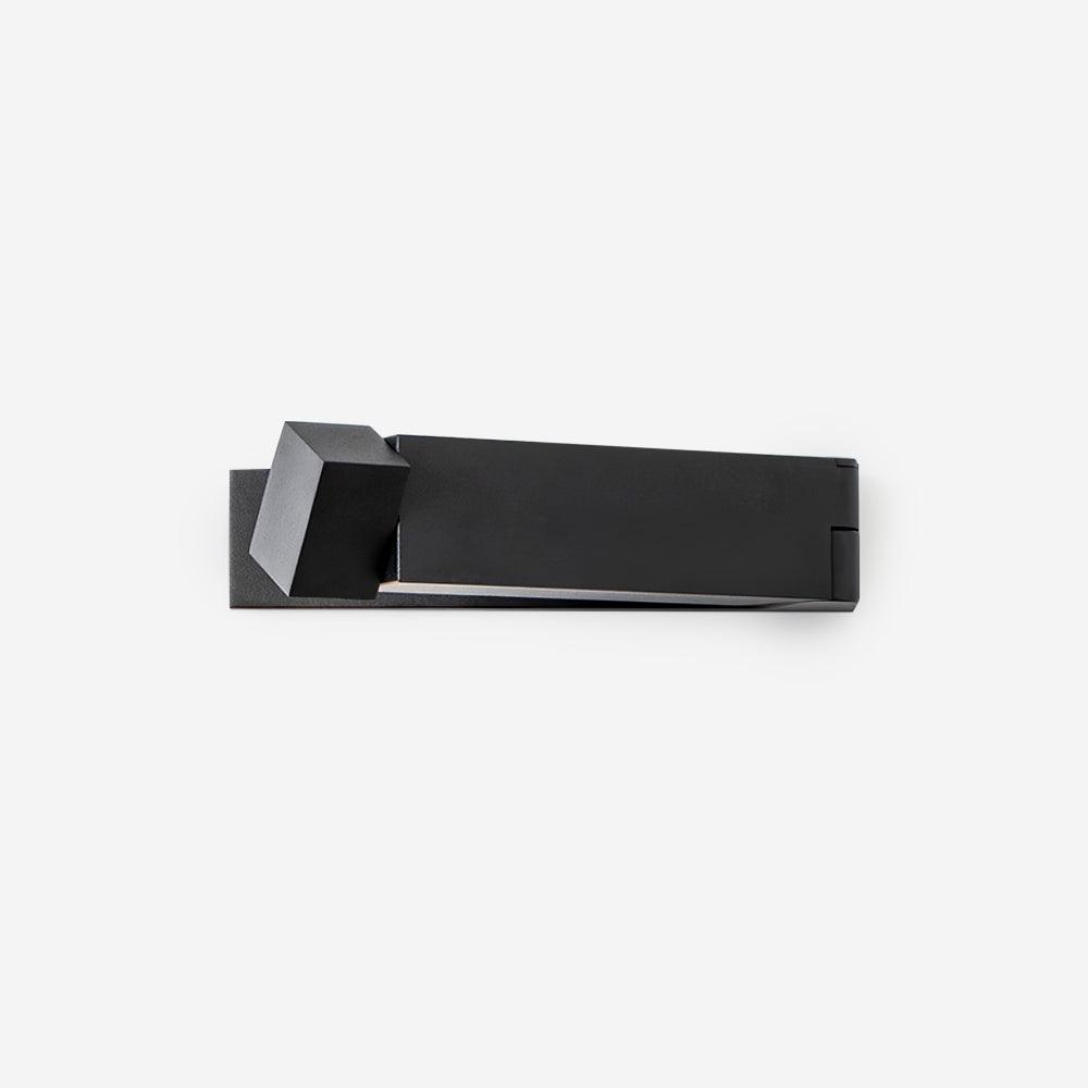 Aplique de pared LED con cuerpo de aleación de aluminio negro mate níquel minimalista