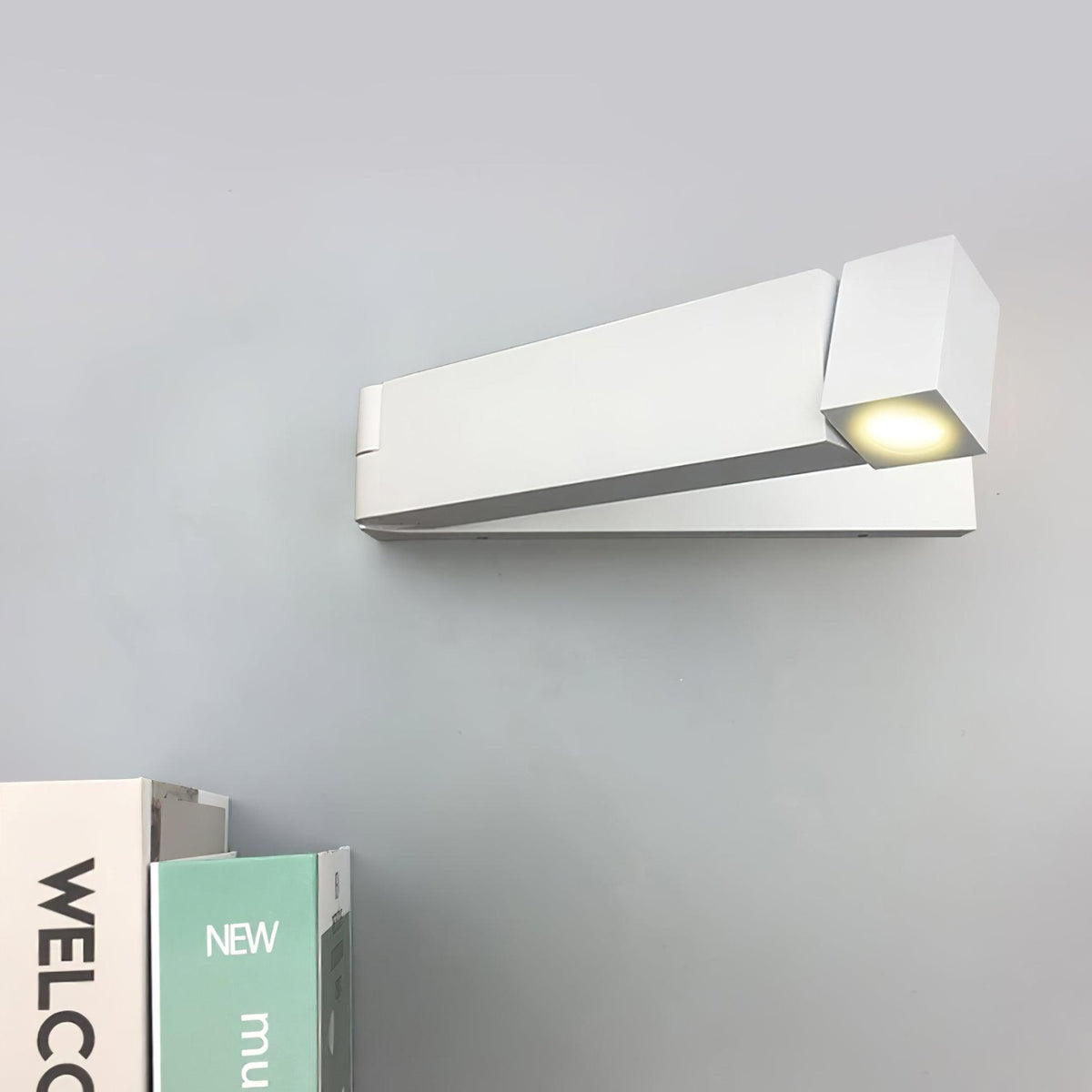 Aplique de pared LED con cuerpo de aleación de aluminio negro mate níquel minimalista
