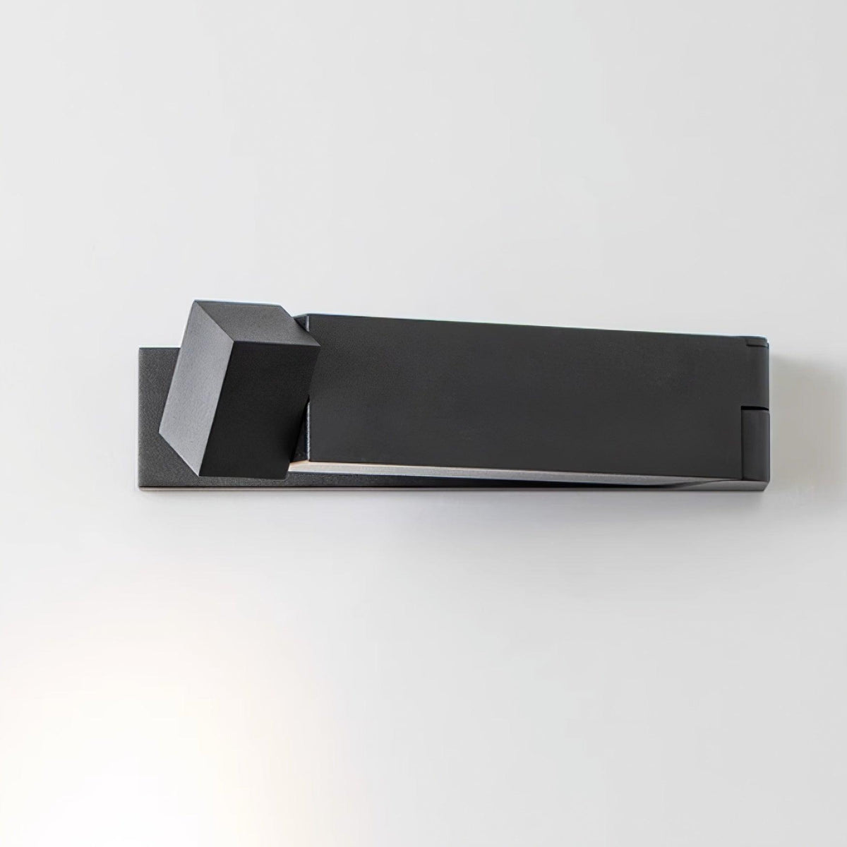 Aplique de pared LED con cuerpo de aleación de aluminio negro mate níquel minimalista