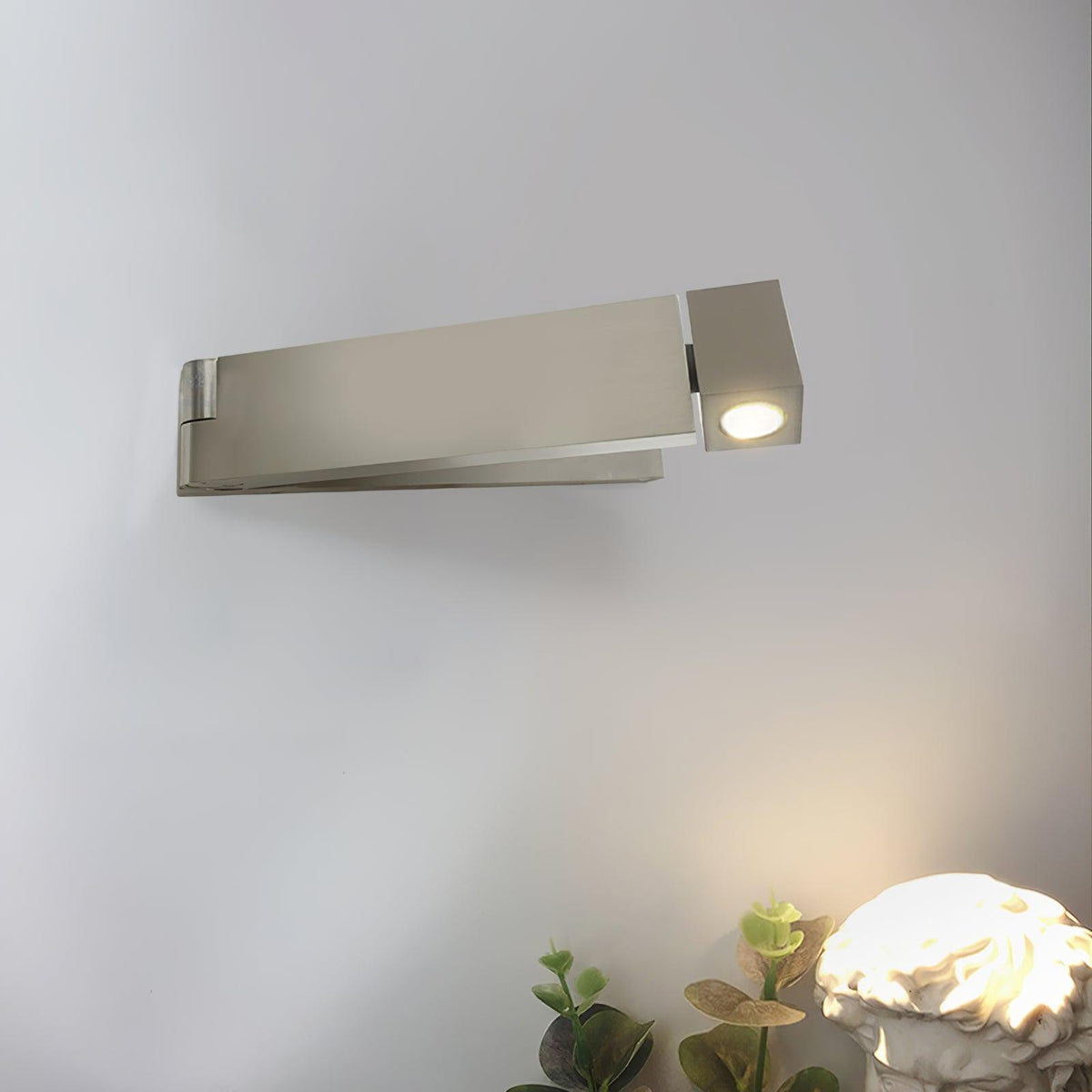 Aplique de pared LED con cuerpo de aleación de aluminio negro mate níquel minimalista