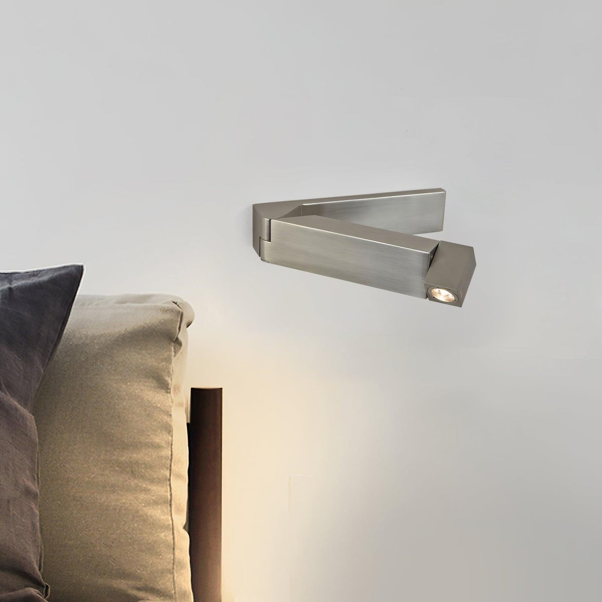 Aplique de pared LED con cuerpo de aleación de aluminio negro mate níquel minimalista