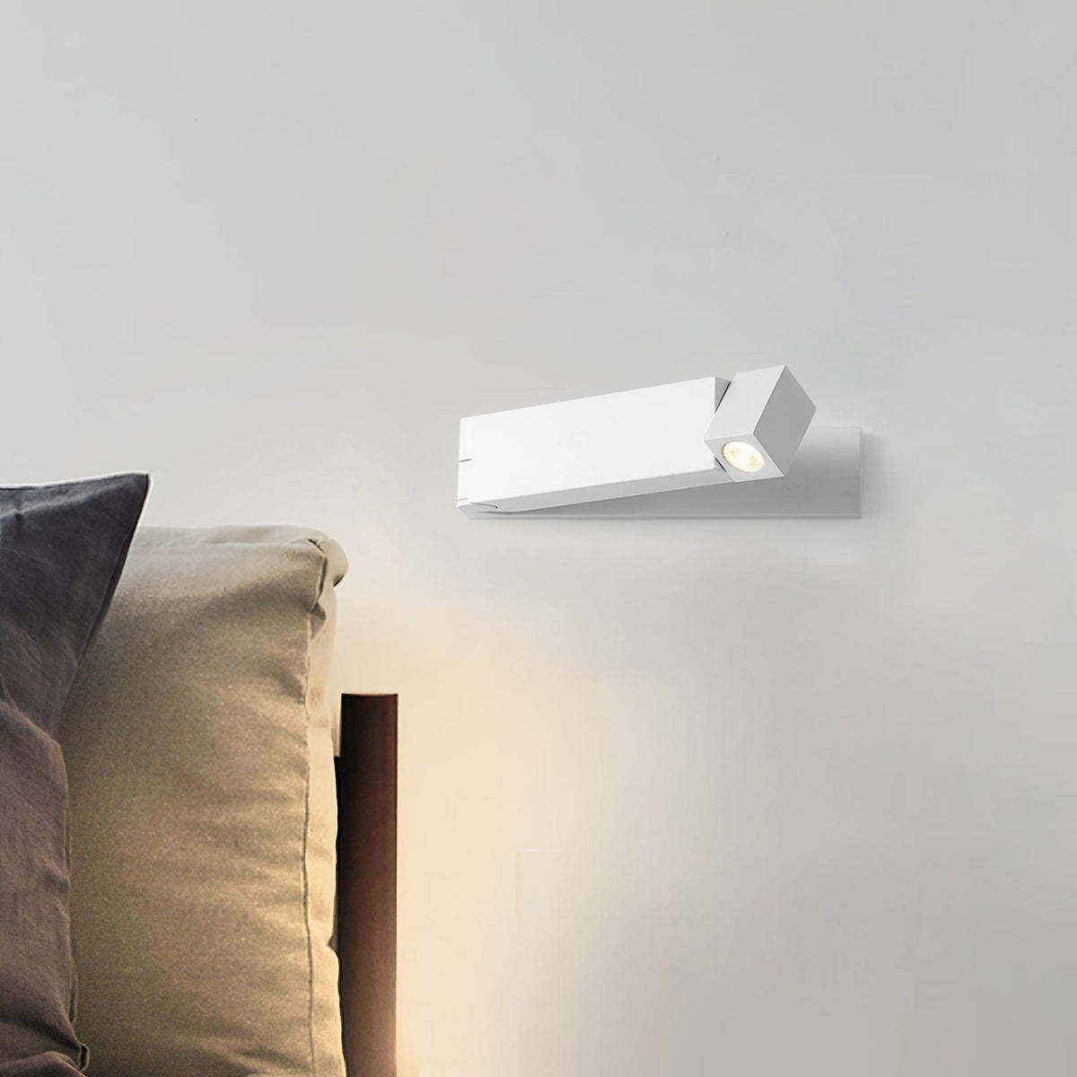 Aplique de pared LED con cuerpo de aleación de aluminio negro mate níquel minimalista
