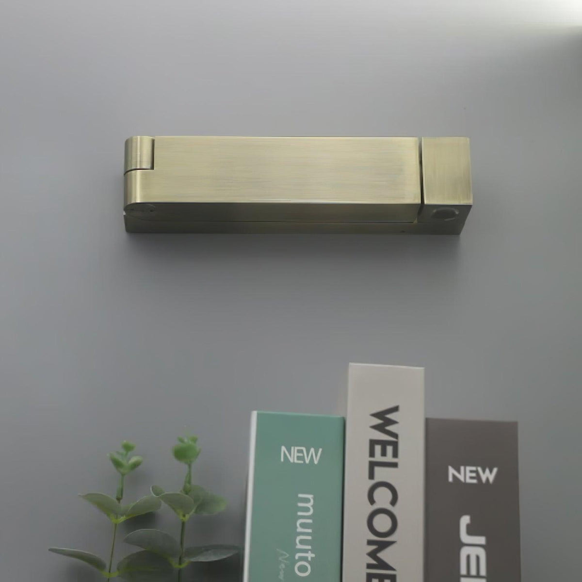 Aplique de pared LED con cuerpo de aleación de aluminio negro mate níquel minimalista
