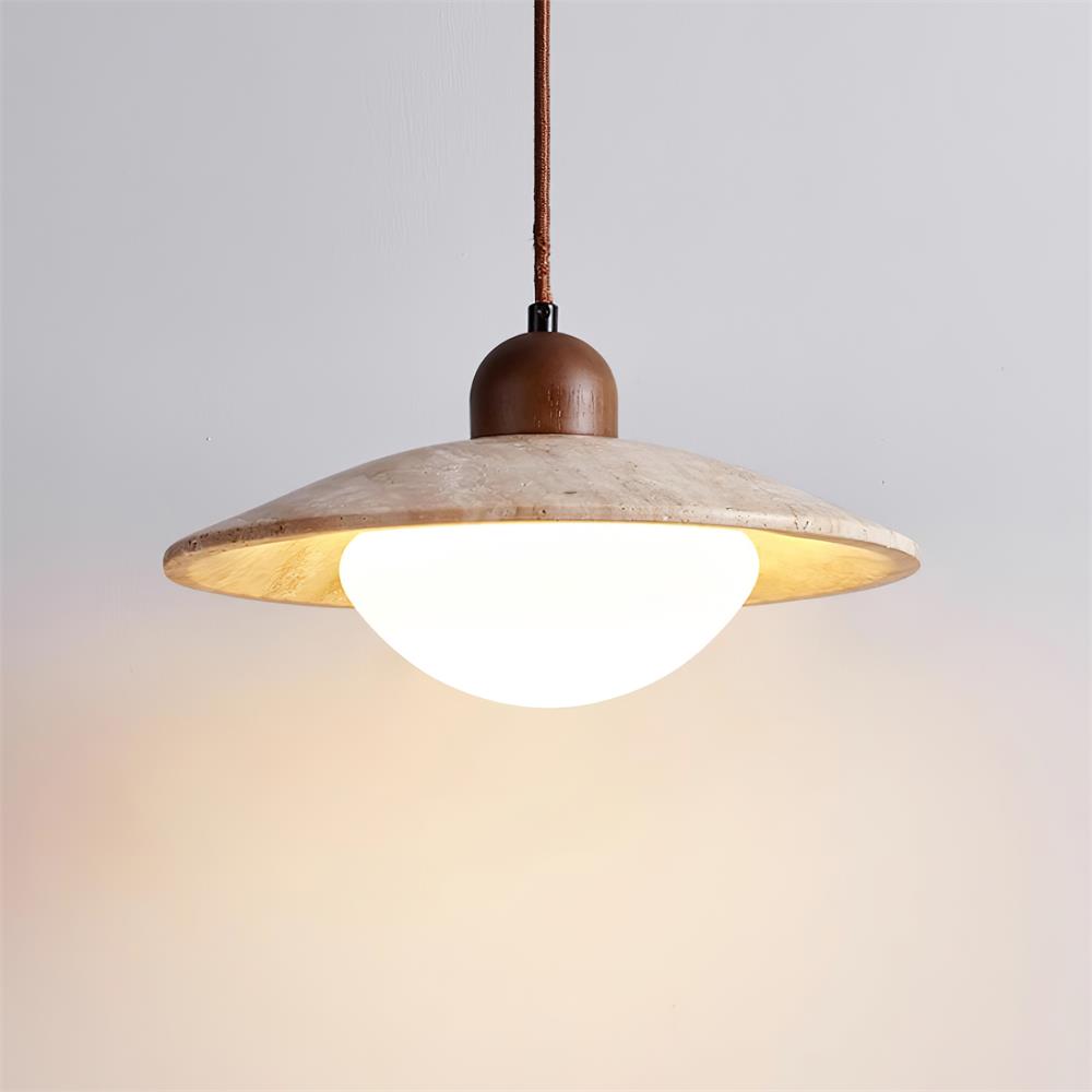Luxen lámpara colgante travertino minimalista