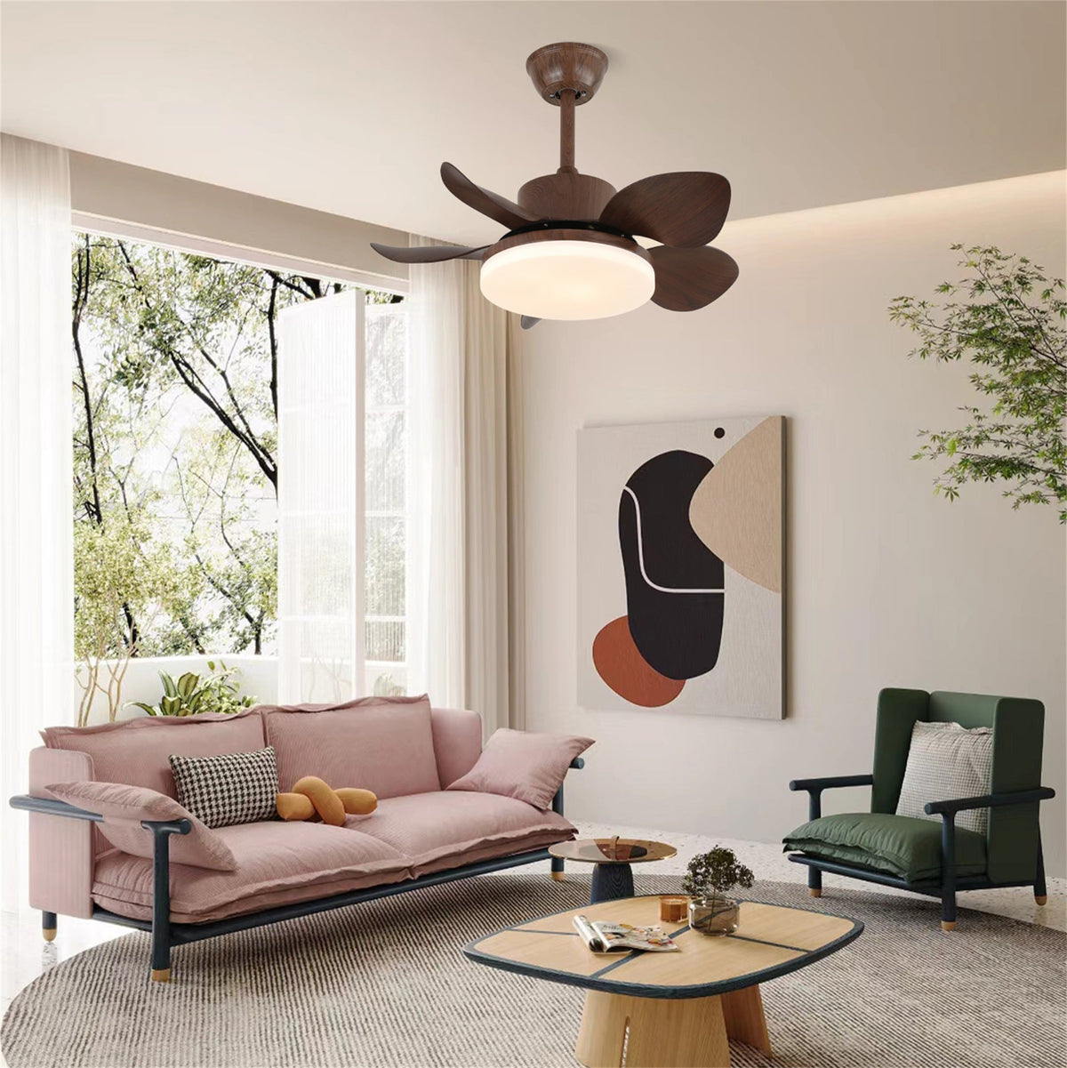 Alenya ventilador de techo con luz de madera