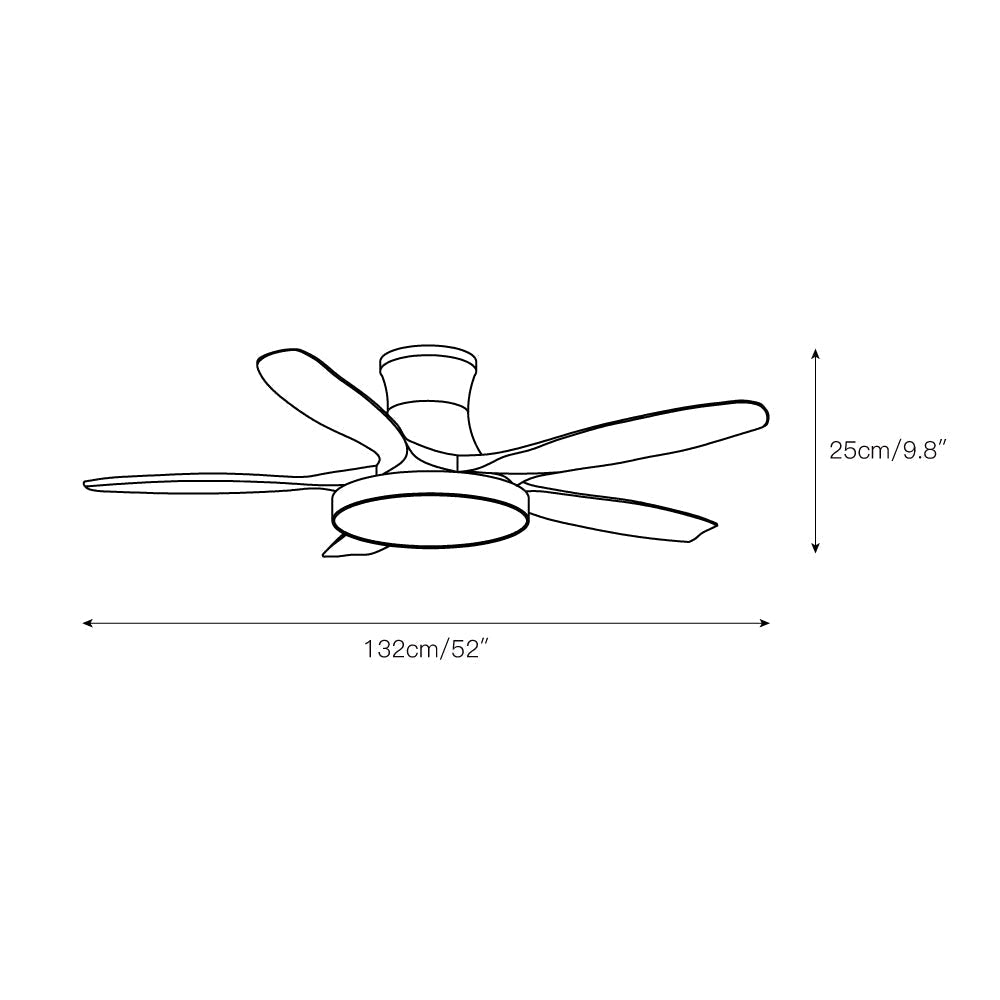 Teriinena ventilador de techo con luz