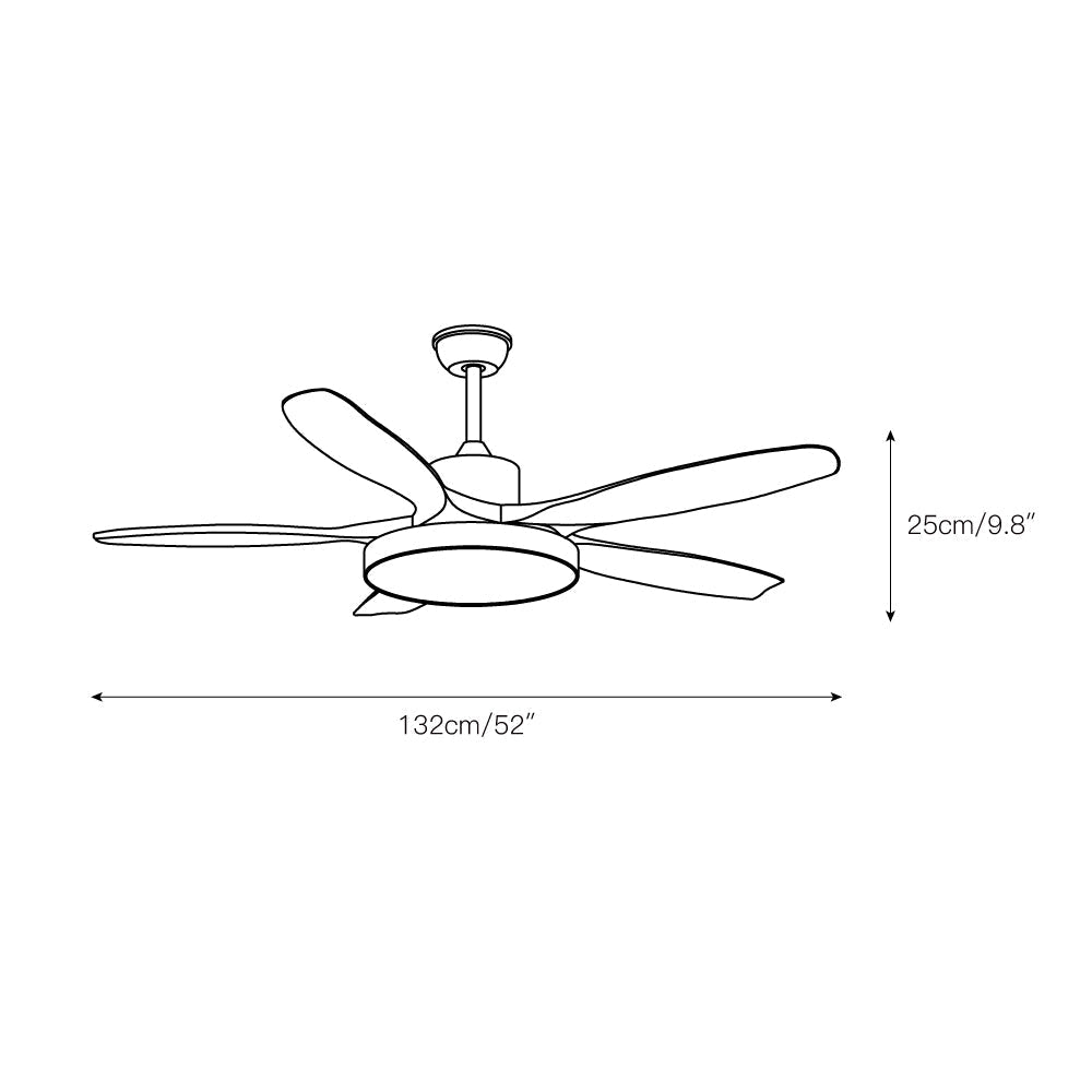 Teriinena ventilador de techo con luz