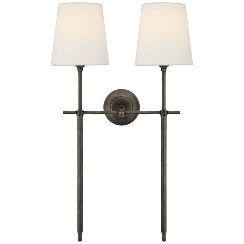 Platina Aplique de pared Latón Tela Moderno Minimalista