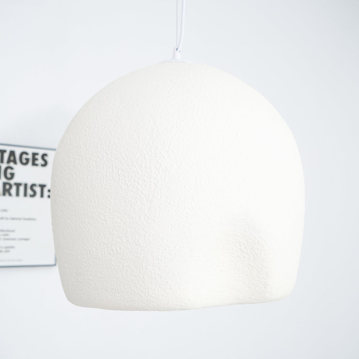 Nuo lámpara colgante de yeso cúpula redondeada estilo Wabi Sabi