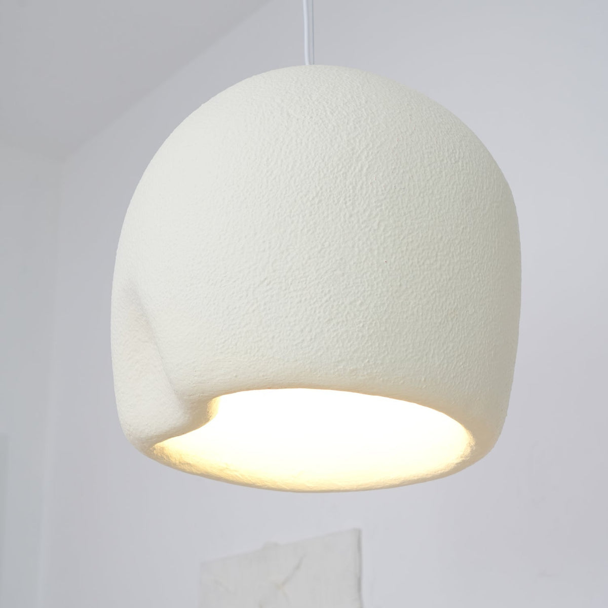 Nuo lámpara colgante de yeso cúpula redondeada estilo Wabi Sabi
