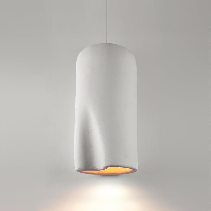 Nuo lámpara colgante de yeso cúpula redondeada estilo Wabi Sabi