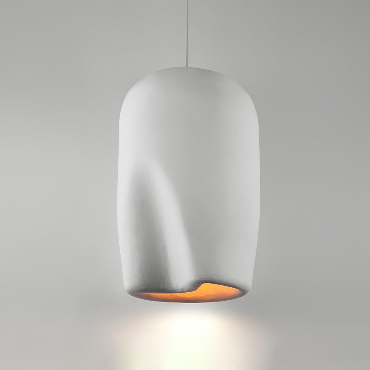 Nuo lámpara colgante de yeso cúpula redondeada estilo Wabi Sabi