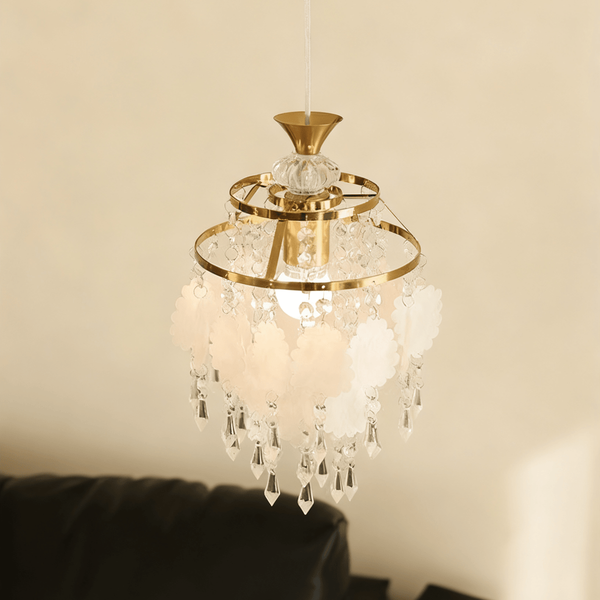 Quenby lámpara colgante con alas de cristal