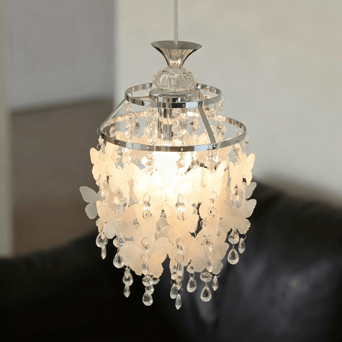 Quenby lámpara colgante con alas de cristal