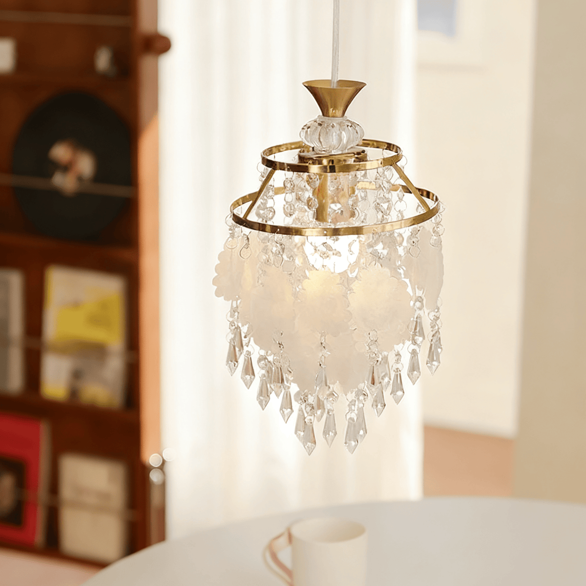 Quenby lámpara colgante con alas de cristal