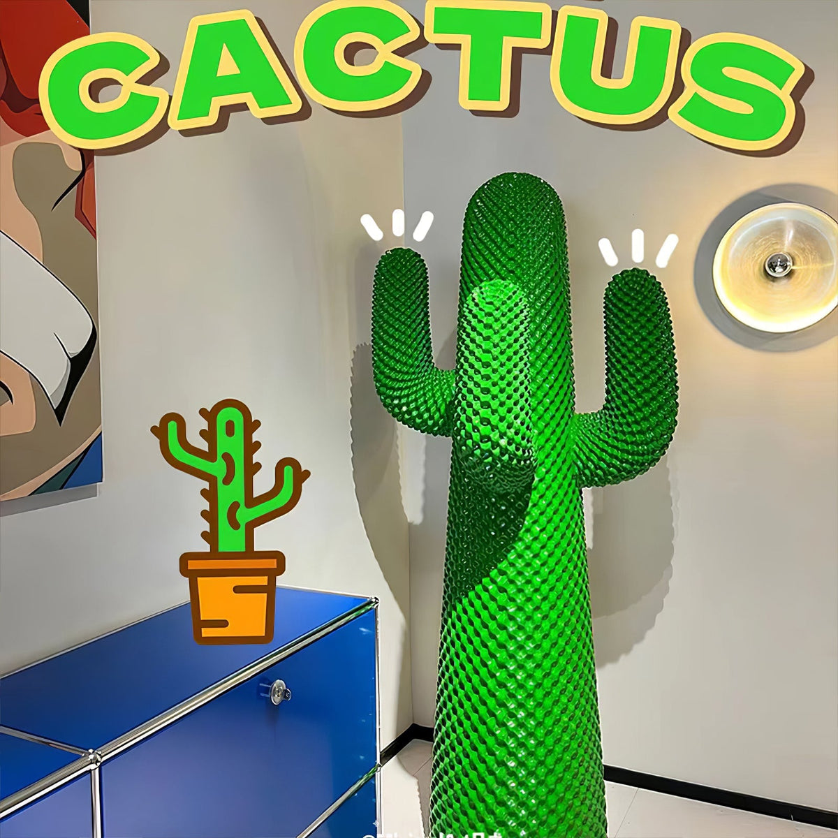 Mello Escultura de Cactus Colgante
