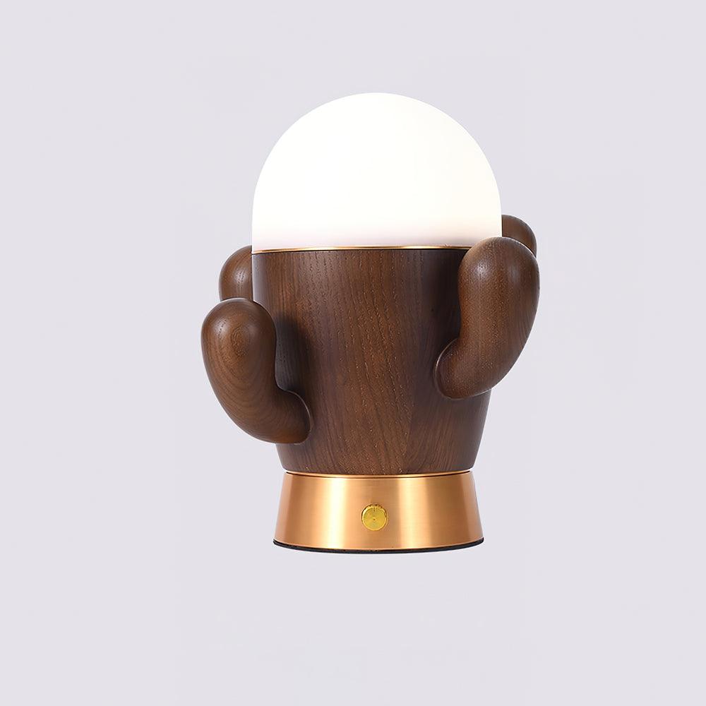 Solivice lámpara de mesa de madera caprichosa