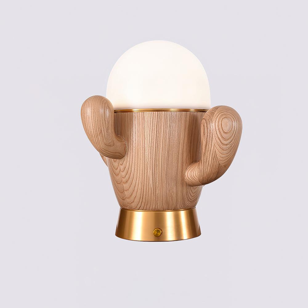 Solivice lámpara de mesa de madera caprichosa