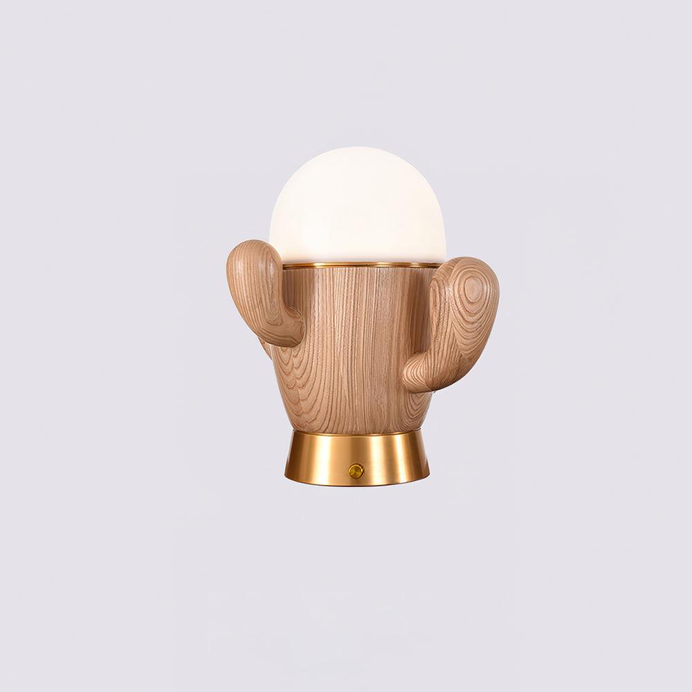 Solivice lámpara de mesa de madera caprichosa