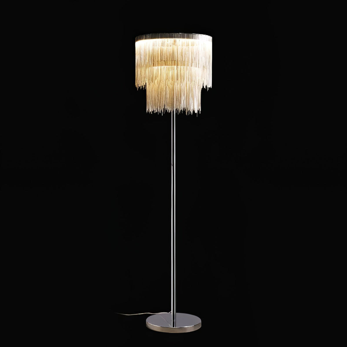 Fringe lámpara de pie Cadena Tassel