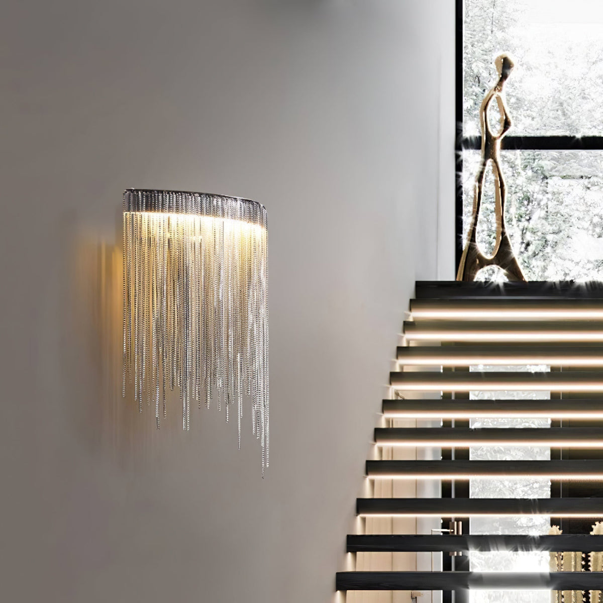 Gove aplique de pared elegante de acero