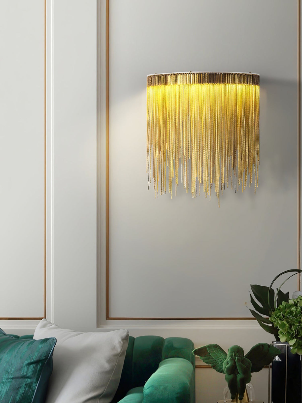 Gove aplique de pared elegante de acero