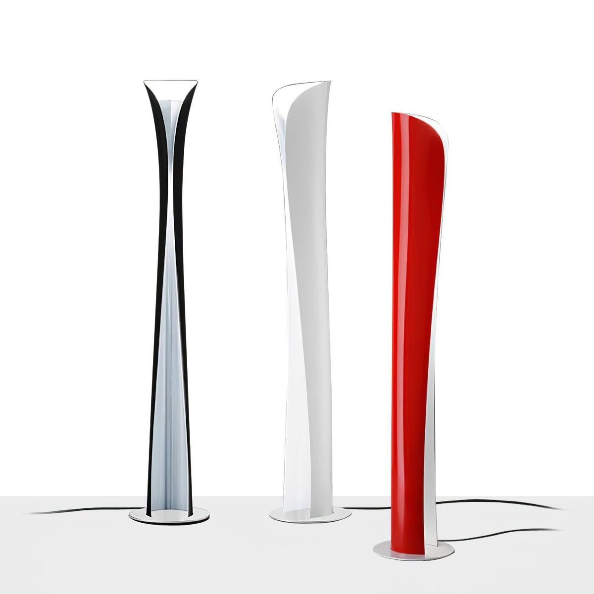Cirvel lámpara de pie futurista de aluminio