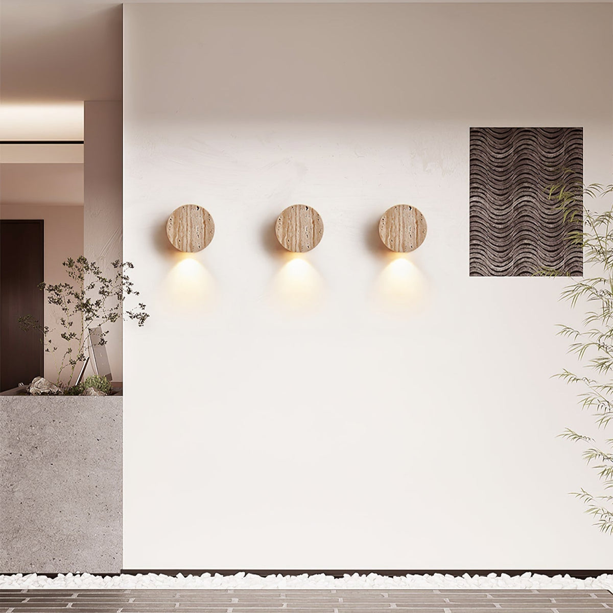 Jenthor aplique de pared travertino