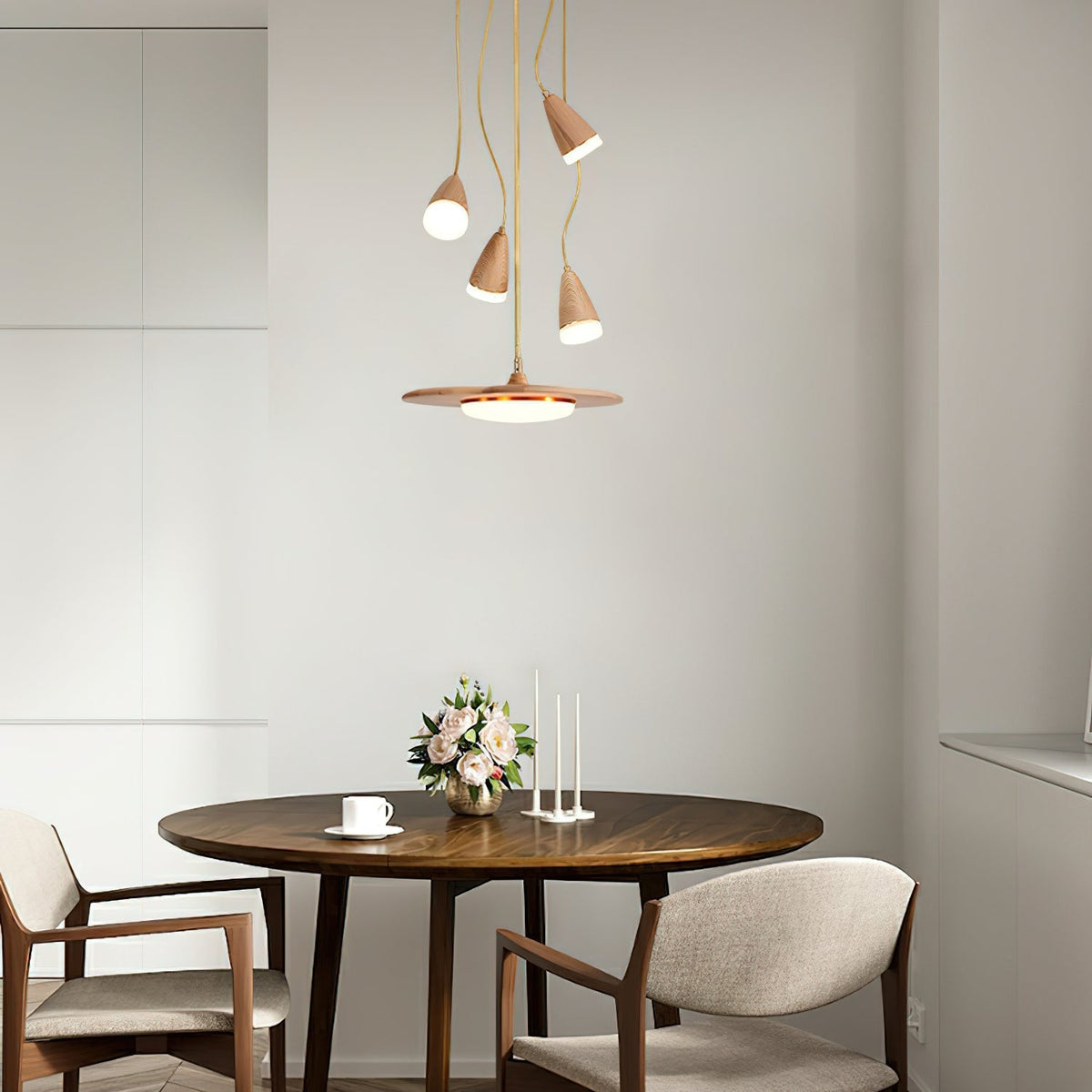 Calder lámpara de araña LED flor
