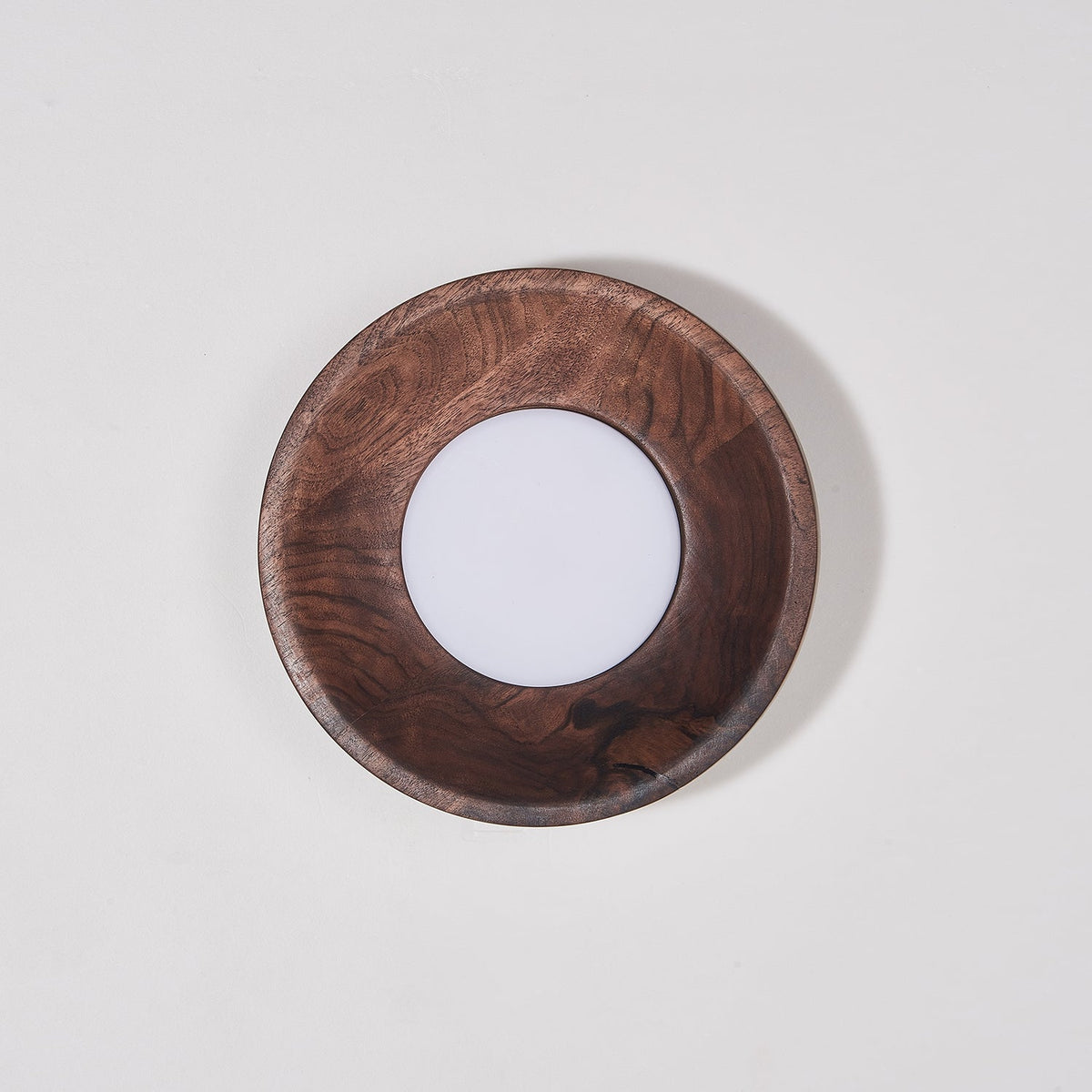 Aldaora aplique de pared de madera de nogal con fuente de luz de acrílico