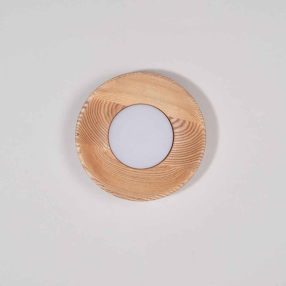 Aldaora aplique de pared de madera de nogal con fuente de luz de acrílico