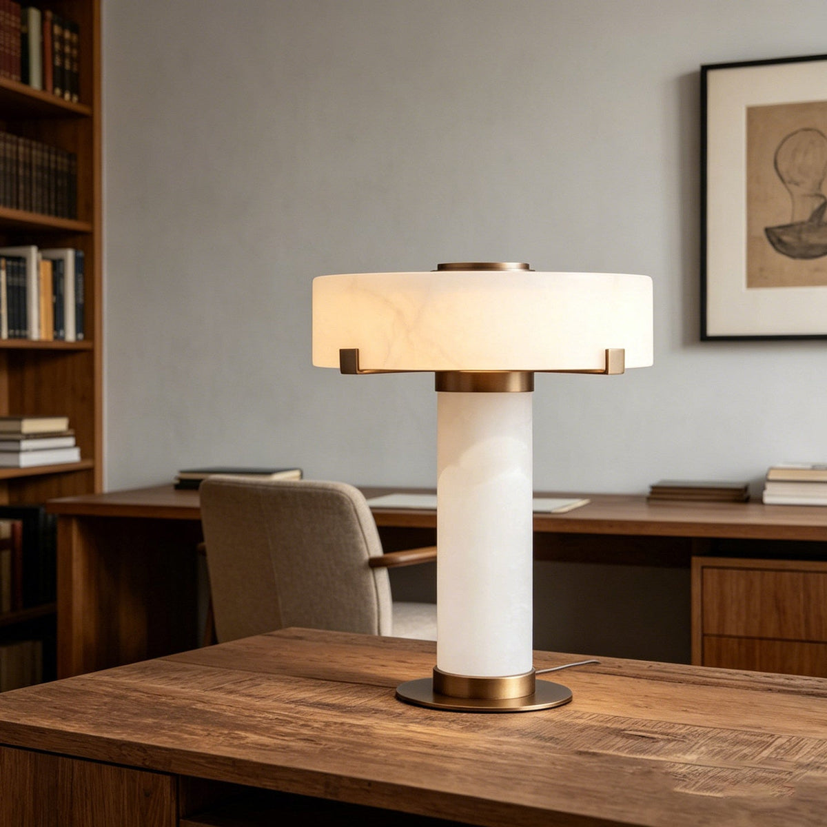 Avenuaya lámpara de mesa de alabastro