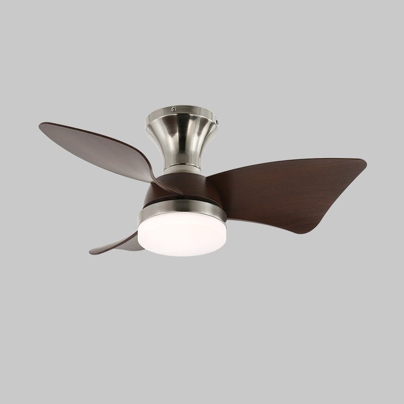 Mirella ventilador de techo con luz de madera y plateado