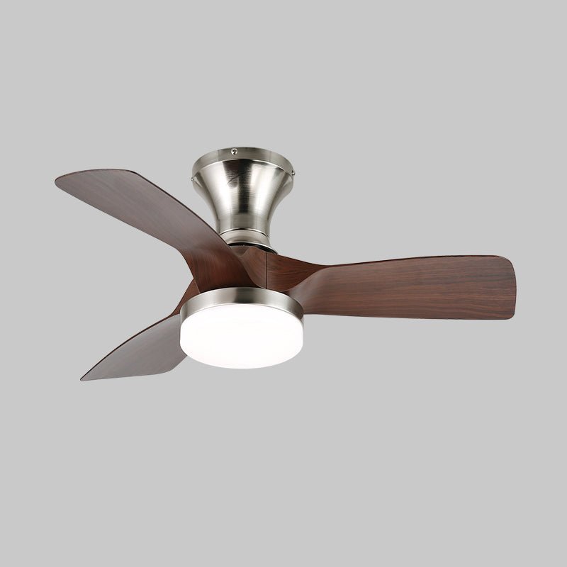 Mirella ventilador de techo con luz de madera y plateado