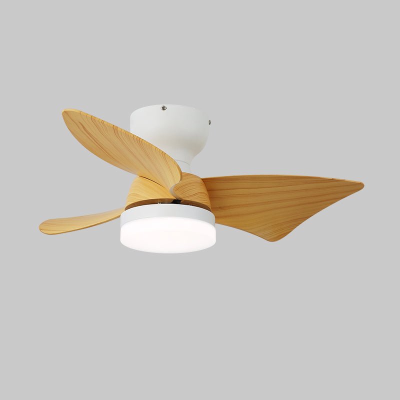 Mirella ventilador de techo con luz de madera y plateado