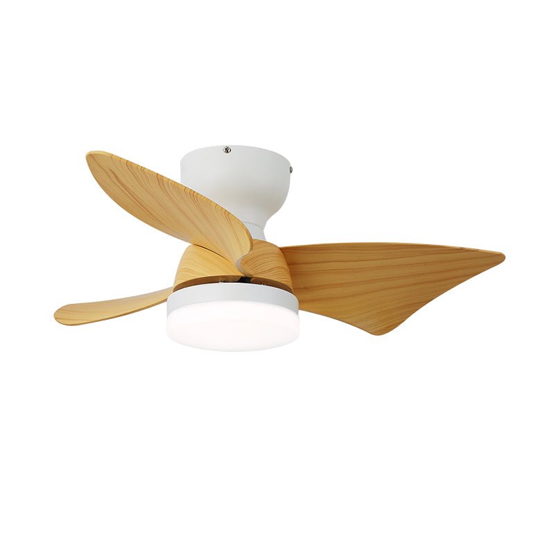 Mirella ventilador de techo con luz de madera y plateado
