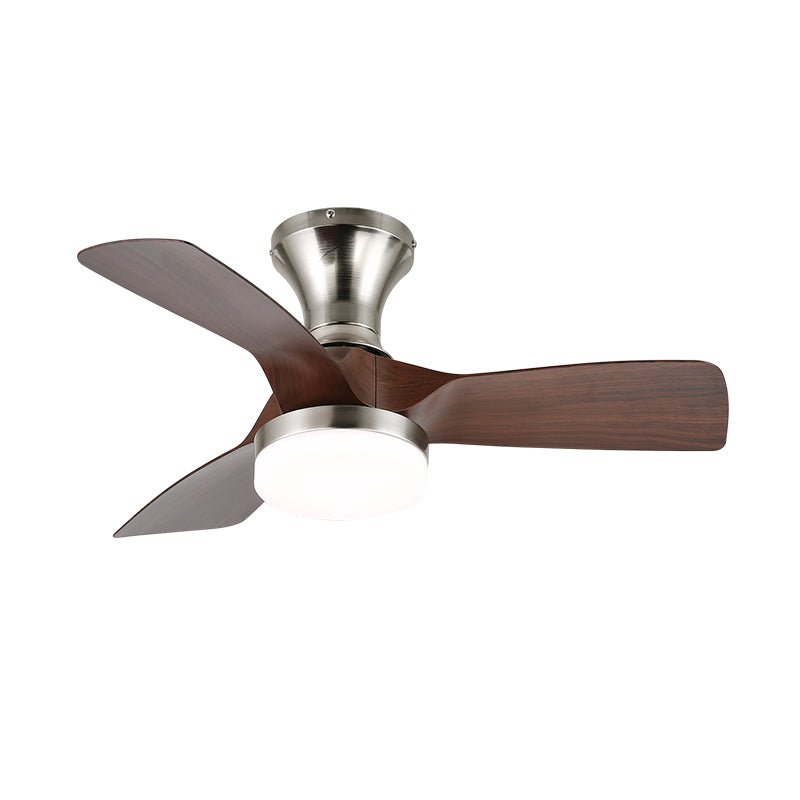 Mirella ventilador de techo con luz de madera y plateado