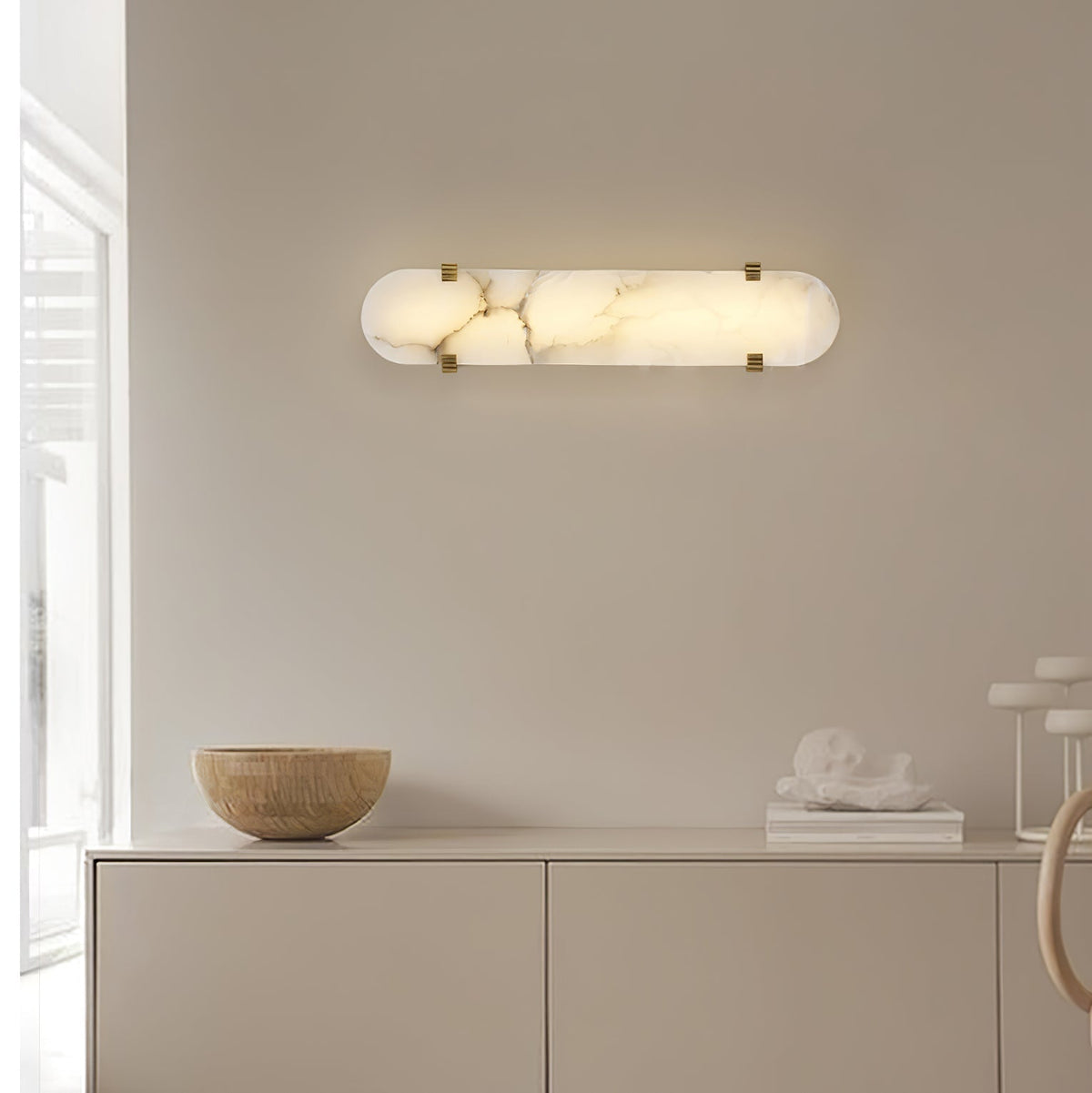 Nivanise aplique de pared moderno en alabastro