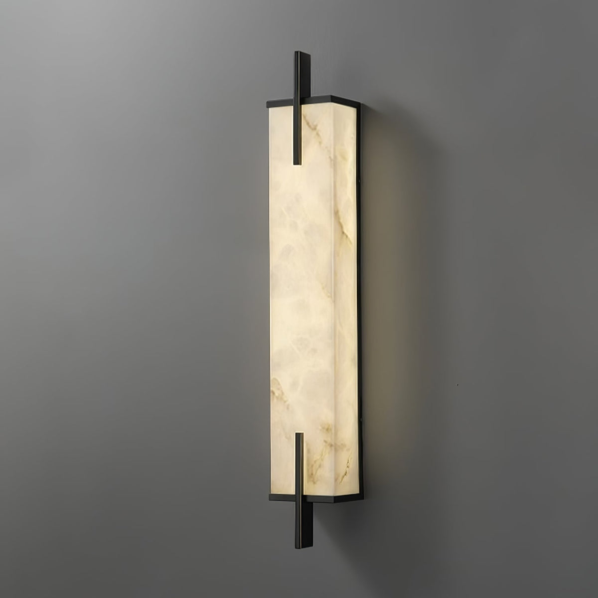 Komino aplique de pared rectangular de alabastro