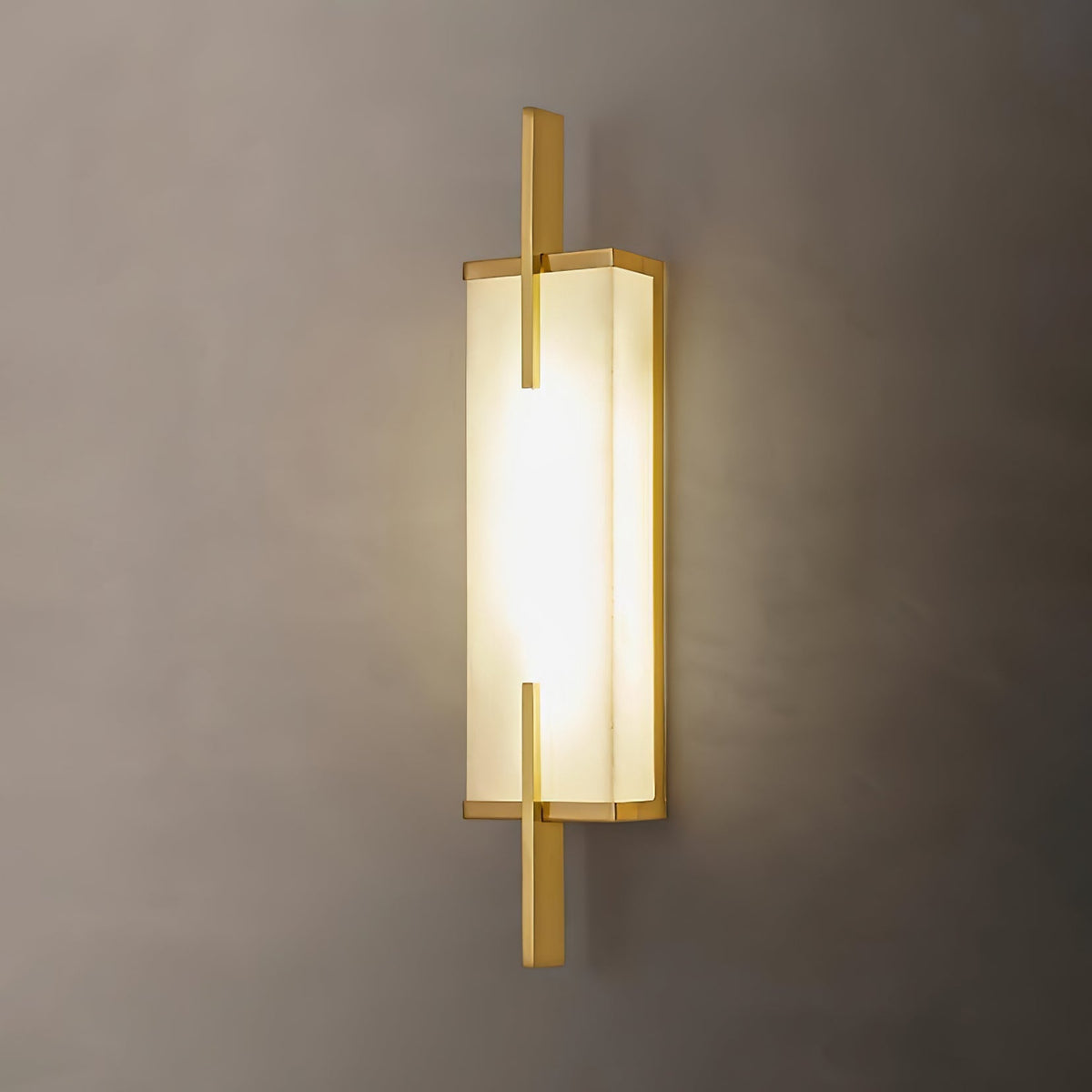 Komino aplique de pared rectangular de alabastro