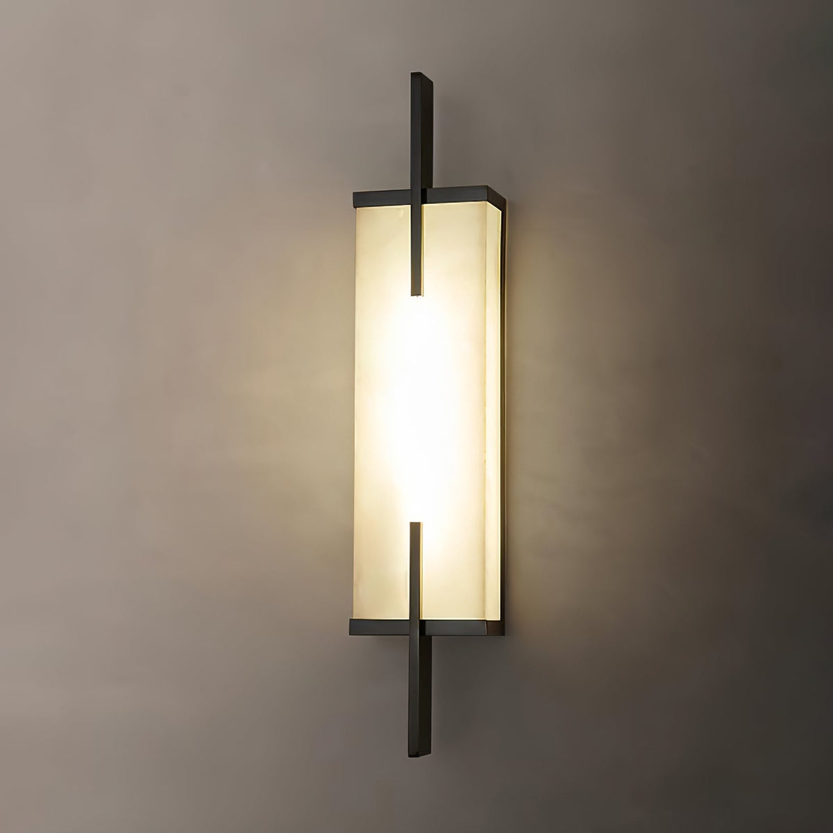 Komino aplique de pared rectangular de alabastro
