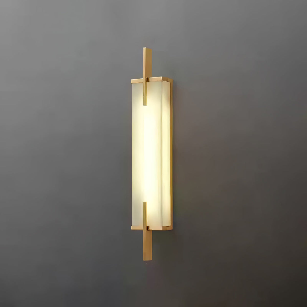 Komino aplique de pared rectangular de alabastro