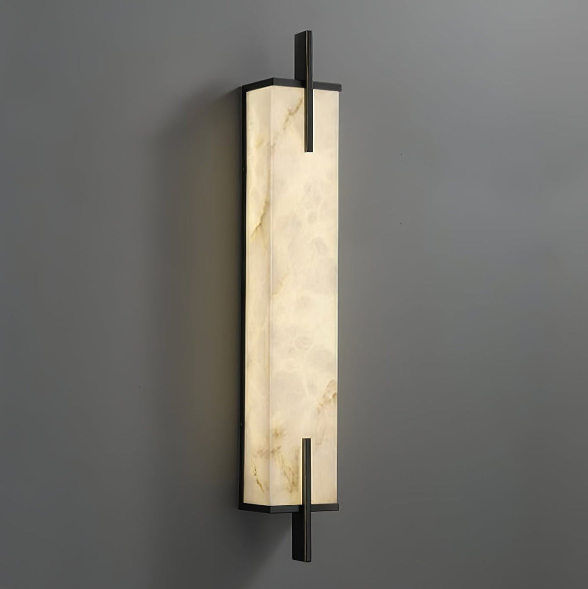 Komino aplique de pared rectangular de alabastro