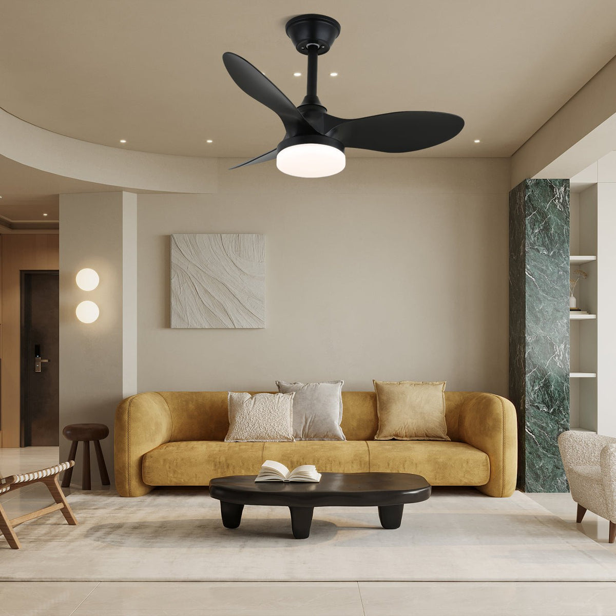 Aelric ventilador de techo con luz moderno