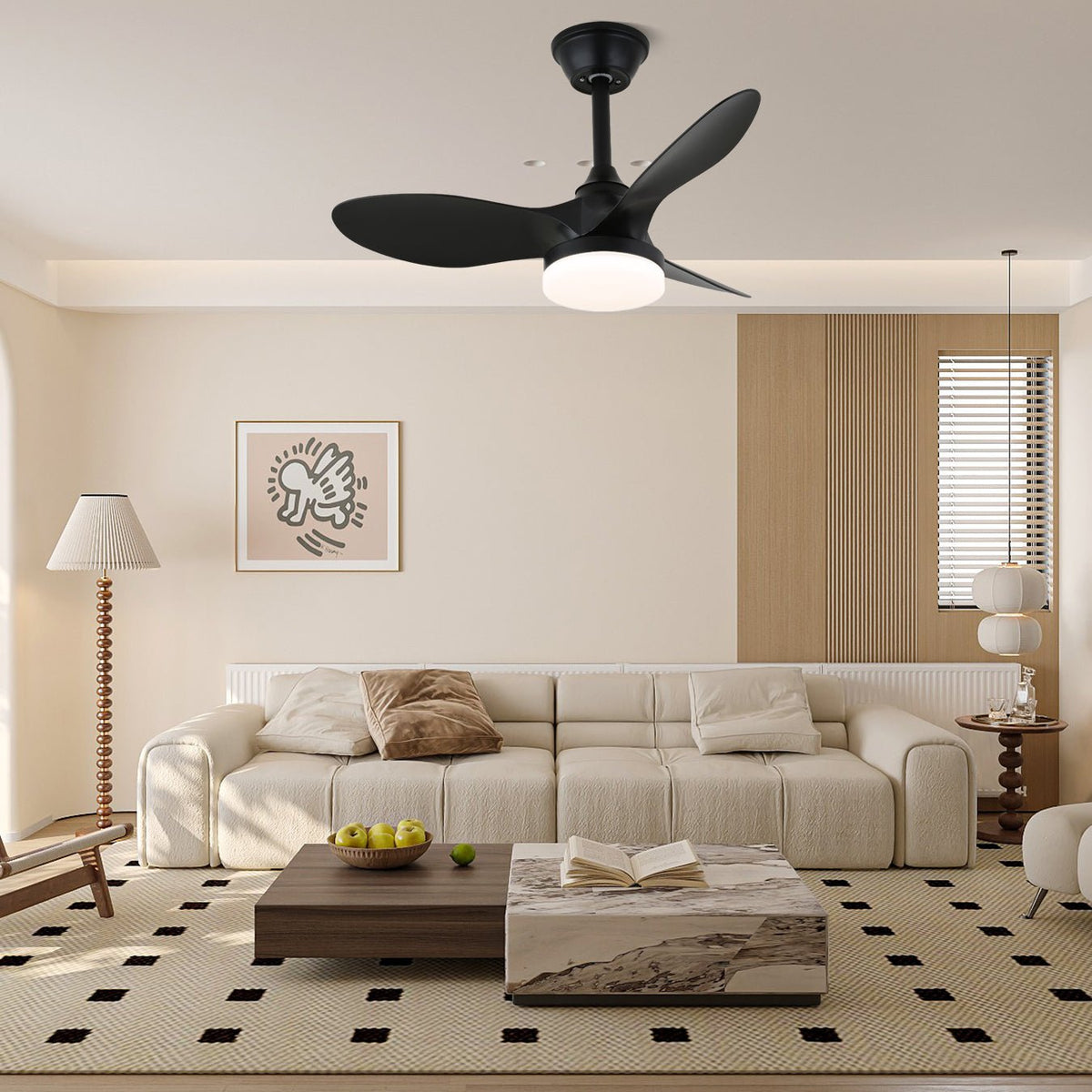 Aelric ventilador de techo con luz moderno