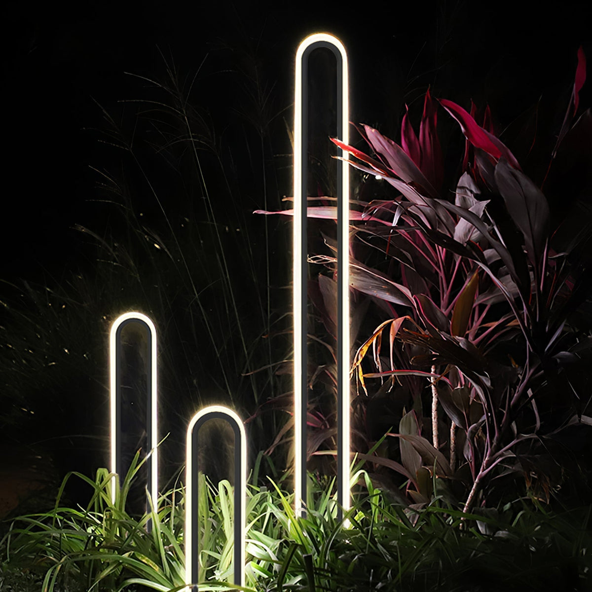 Ovalor luminaria exterior negra