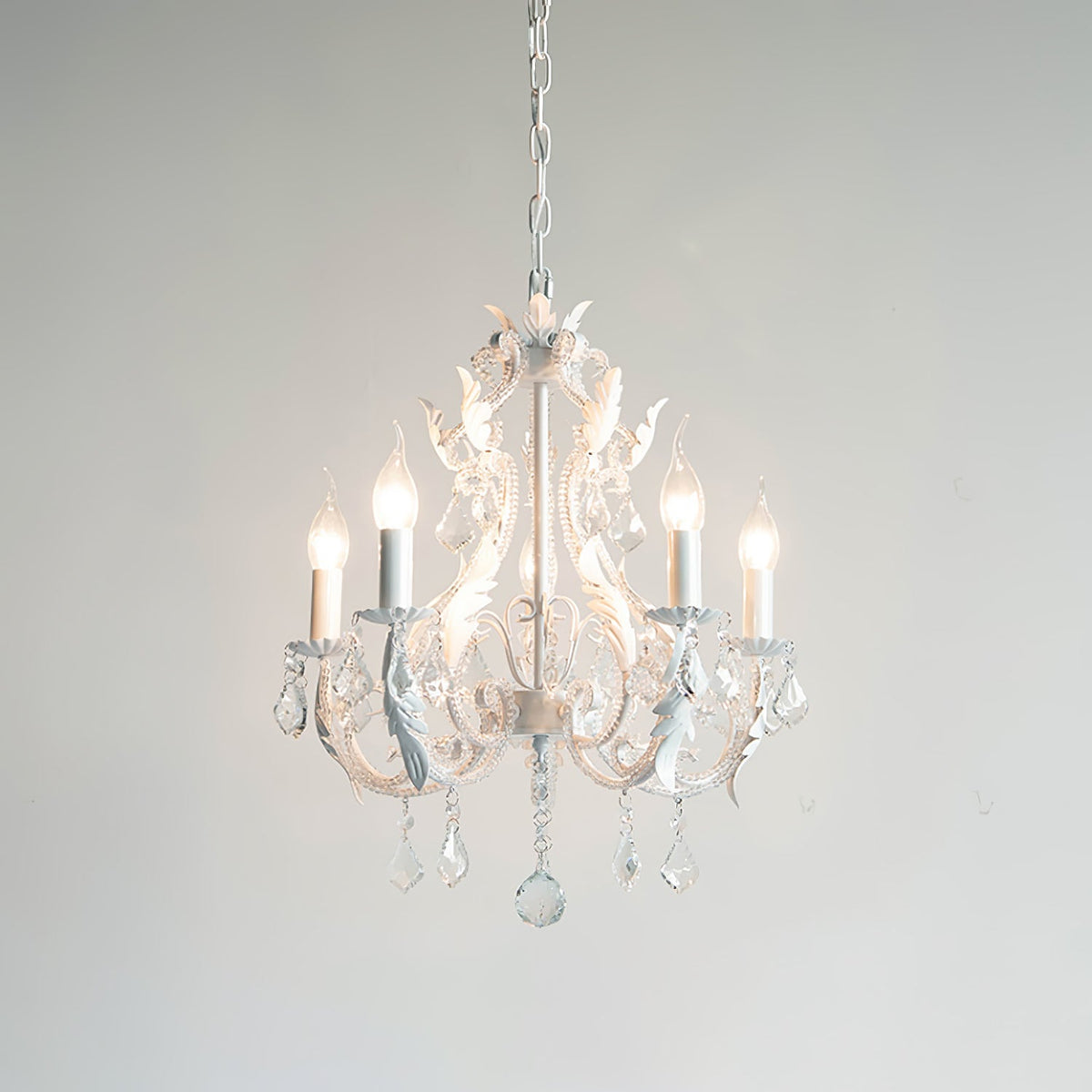 Yuna lámpara colgante con soporte para velas y cuentas de cristal