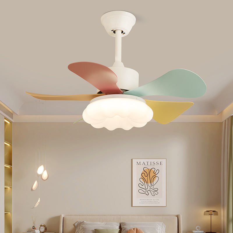 Celoia ventilador de techo con luz de vidrio colorido